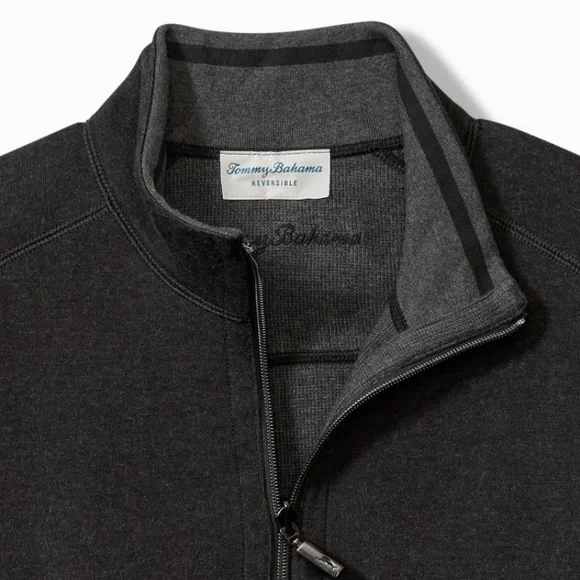 Tommy Bahama Expresso Bayview Half Zip Pullover L - Picture 8 of 9